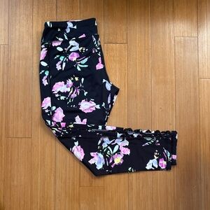 Material Girl Black Floral Leggings